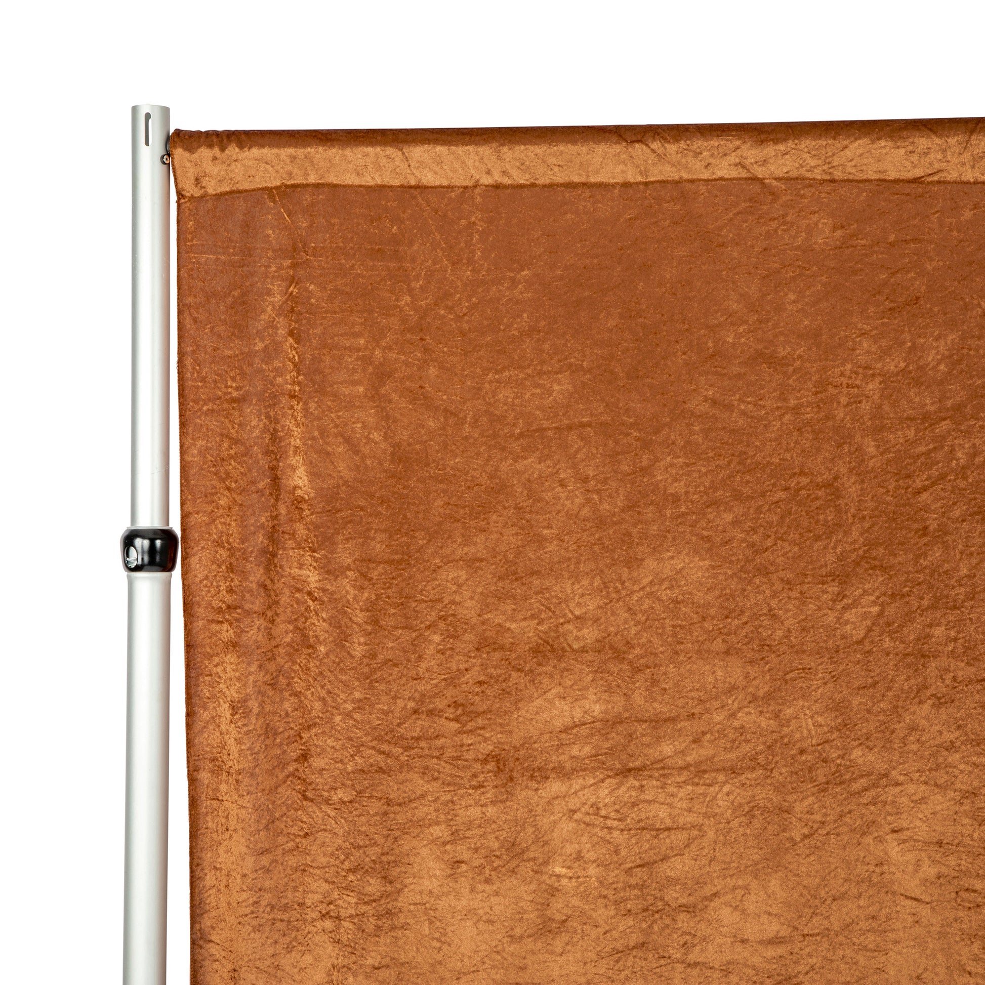 Velvet 16ft H x 52" W Drape/Backdrop Curtain Panel - Terracotta