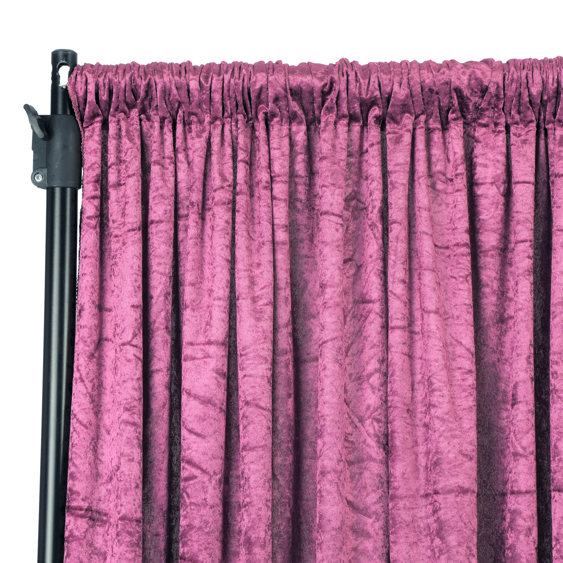 Velvet 16ft H x 52" W Drape/Backdrop Curtain Panel - Violet