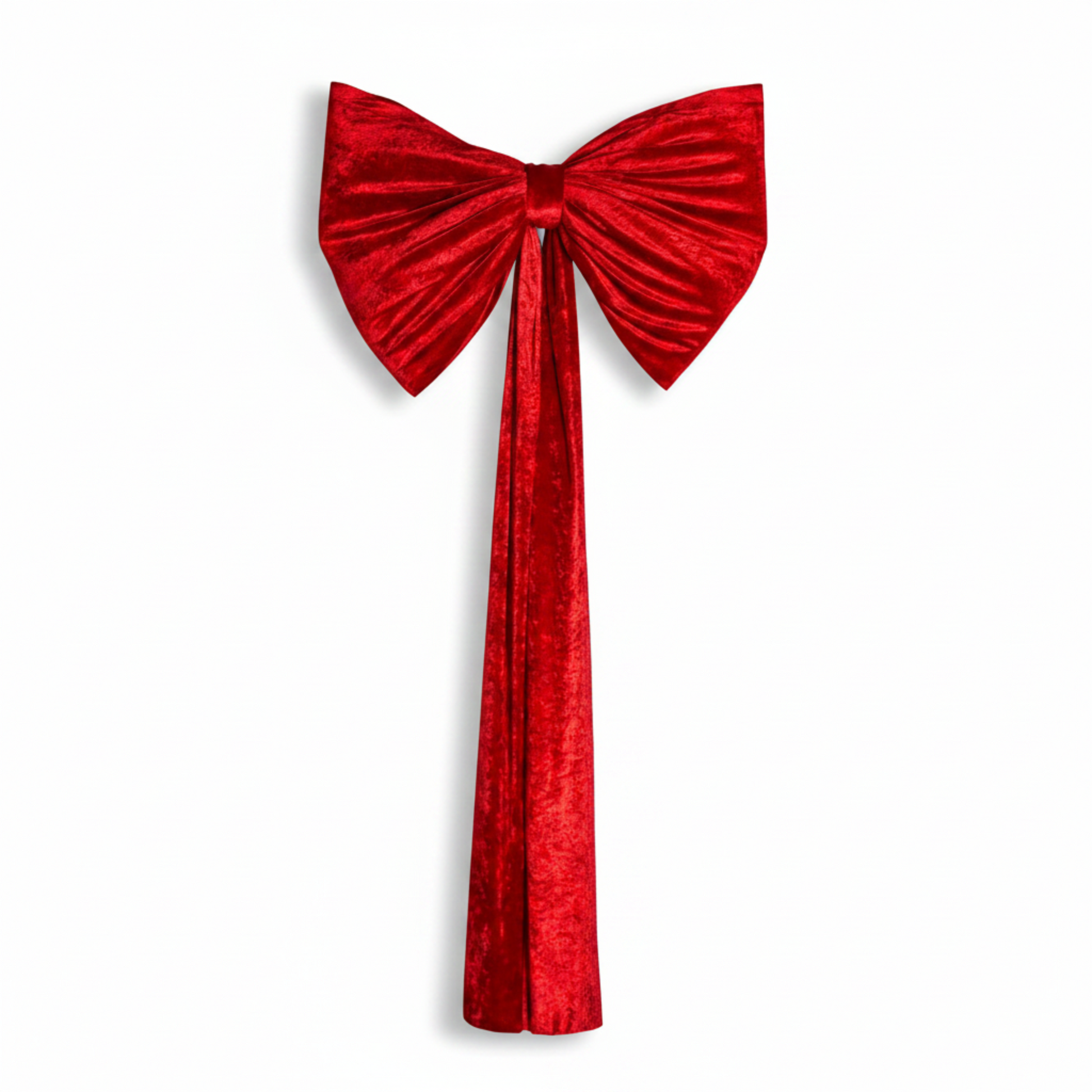 Velvet Giant Fabric Bow Apple Red Full View 