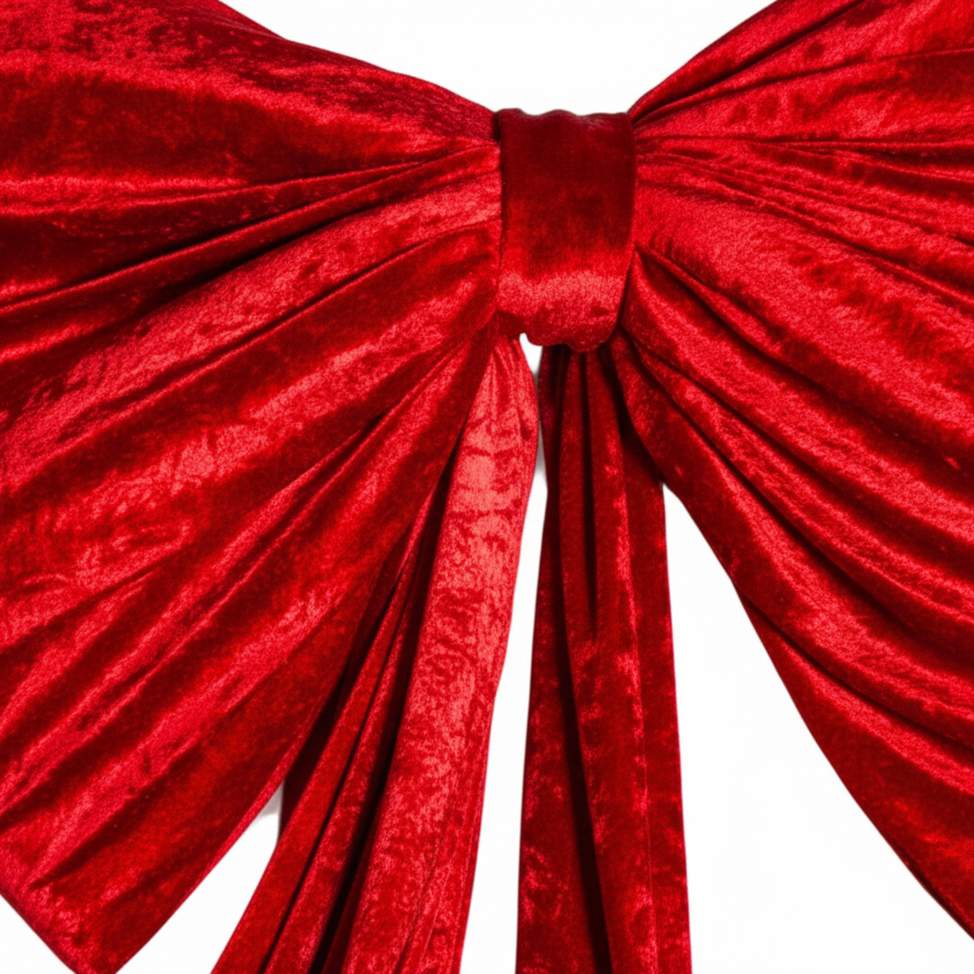 Velvet Giant Fabric Bow for Backdrop Apple Red Close Up