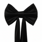 Velvet Giant Fabric Bow Close-Up - Black