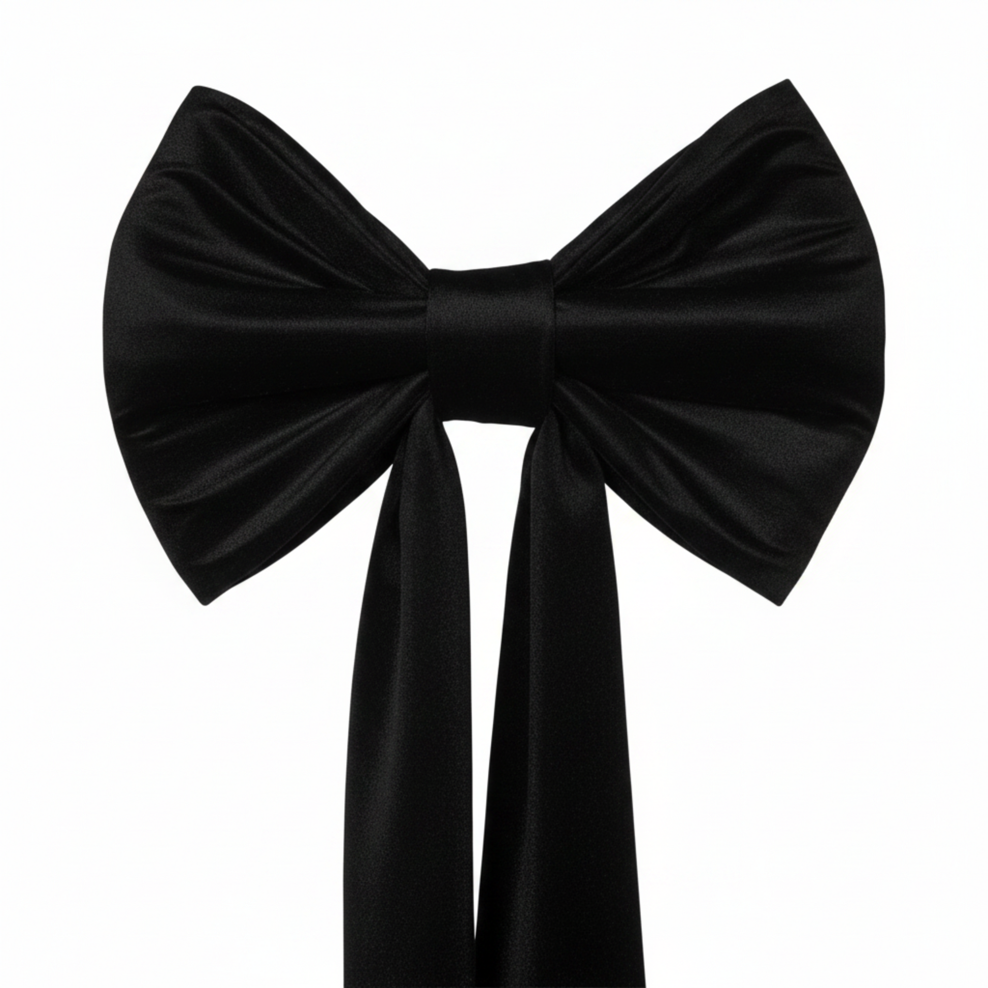 Velvet Giant Fabric Bow Close-Up - Black
