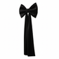 Velvet Giant Fabric Bow Full Angled View - Black