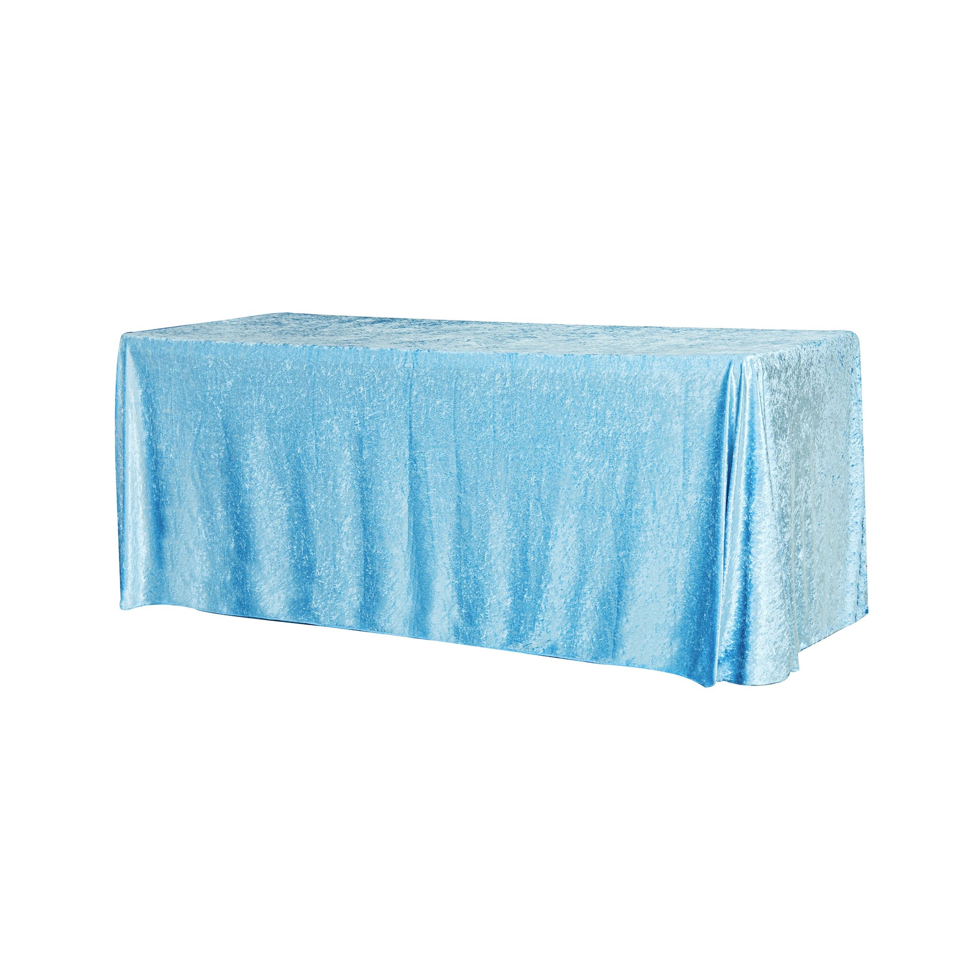 Velvet King 108"x156" Rectangular Tablecloth - Baby Blue