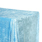 Velvet King 108"x156" Rectangular Tablecloth Baby Blue close up