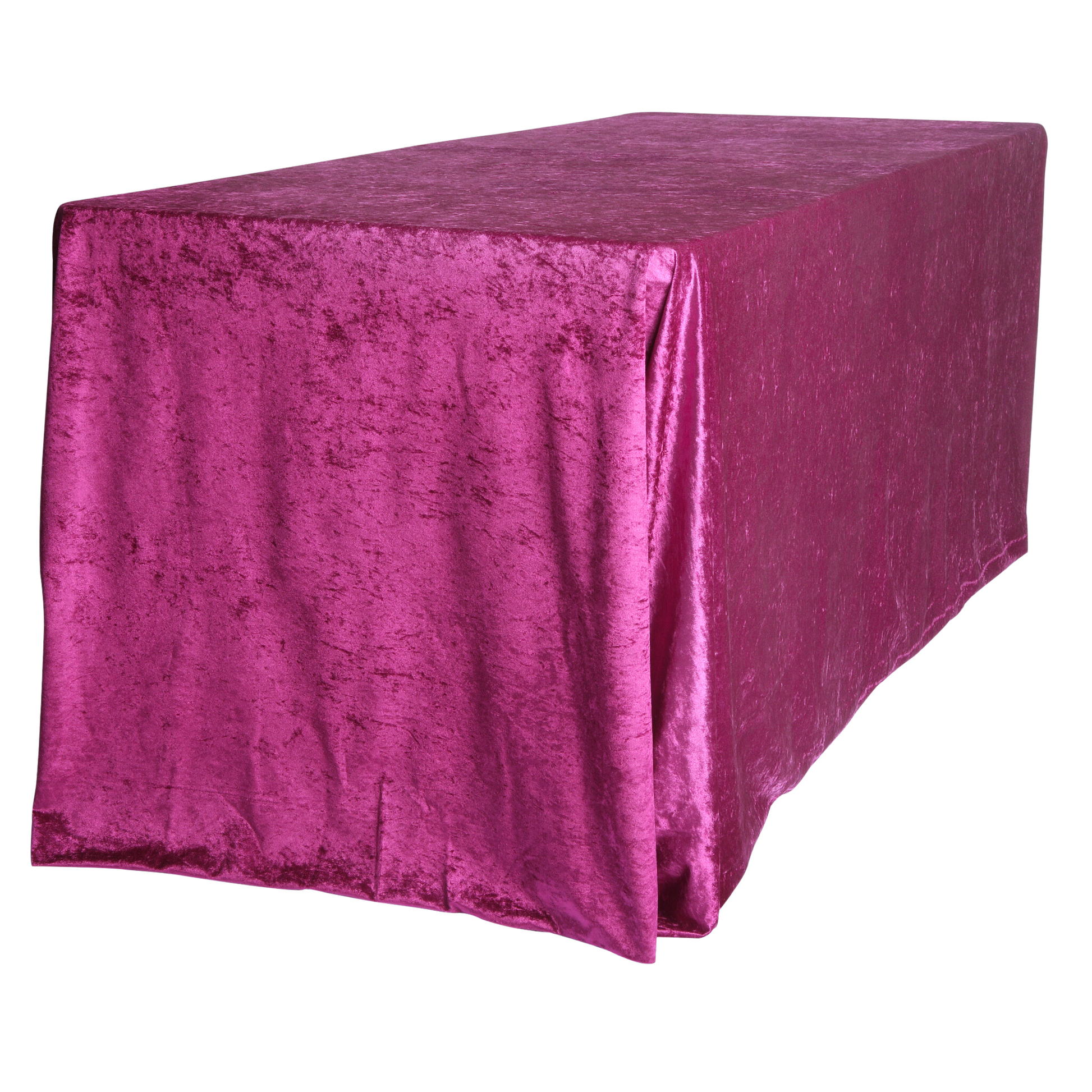 Velvet 90"x156" Rectangular Tablecloth - Magenta