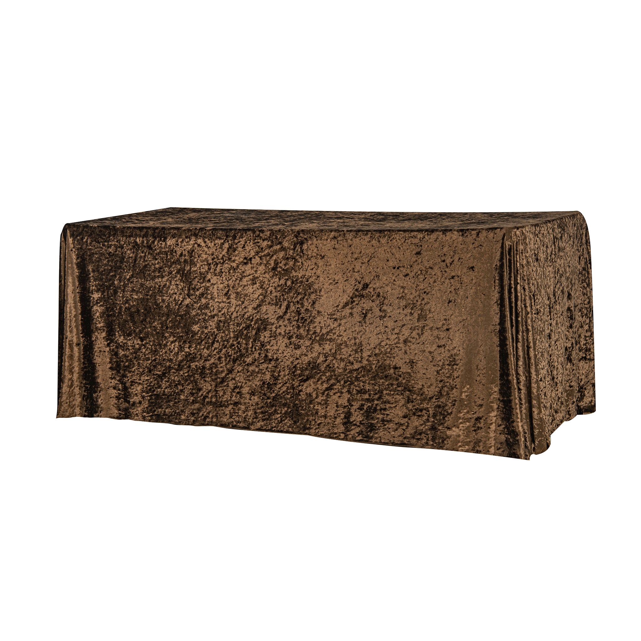 Velvet 90"x156" Rectangular Tablecloth - Chocolate - CV Linens™