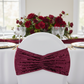 Velvet Ruffle Stretch Chair Band - Burgundy.