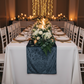 Velvet Table Runner - Dark Slate Blue - CV Linens