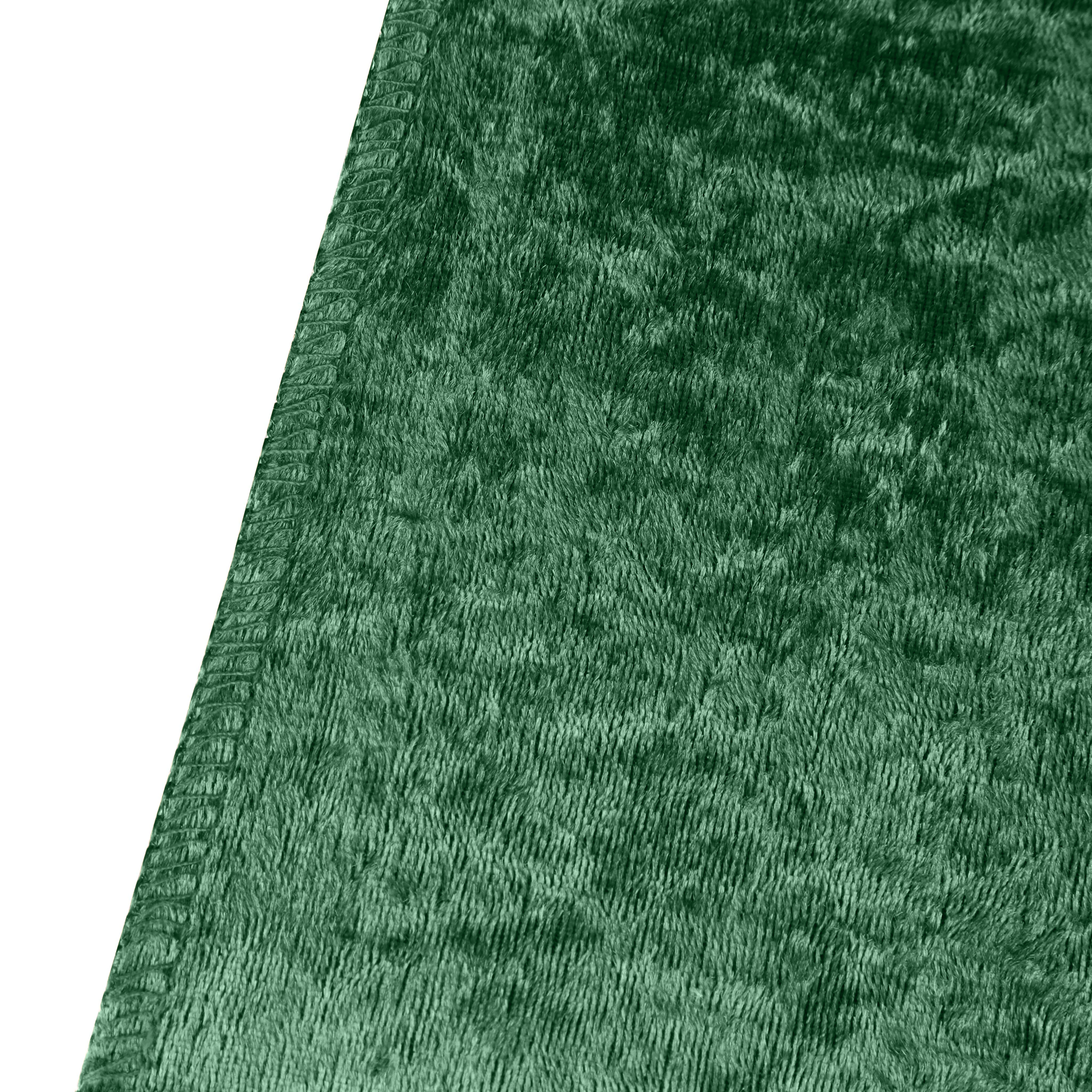 Velvet Table Runner Forest Green edge finish close up