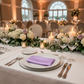Victorian Lilac Wisteria Satin Napkin - Indoor Wedding Reception