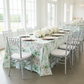 Watercolor Green Rectangular - Silver Elegant