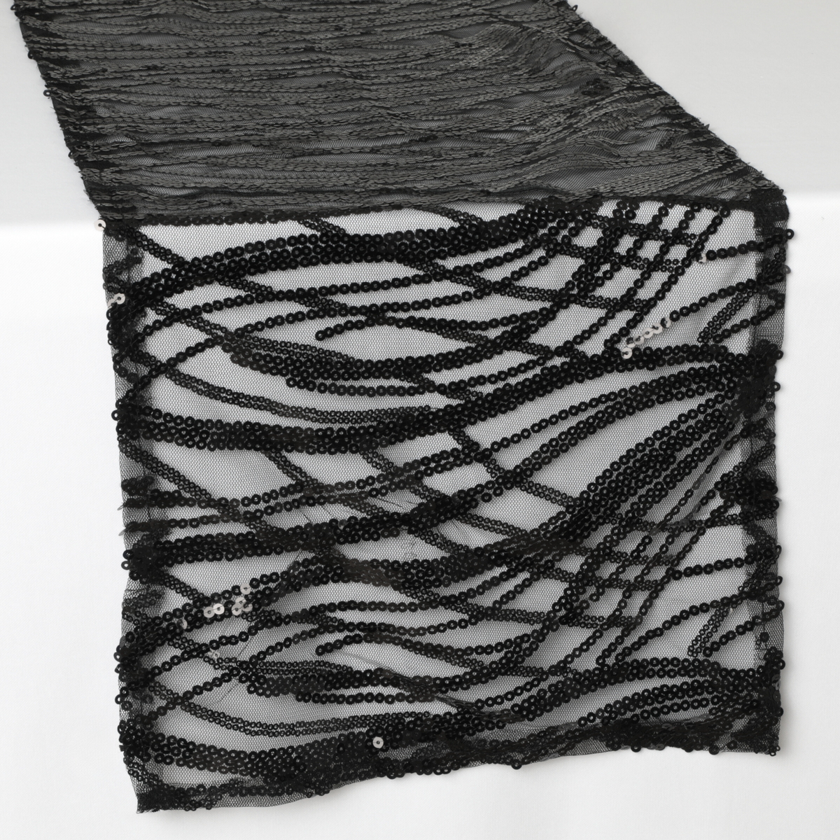 Wave Sequin Mesh Table Runner 12