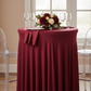 Wavy Spandex Cocktail Table Cover 30"-32" Round - Apple Red.