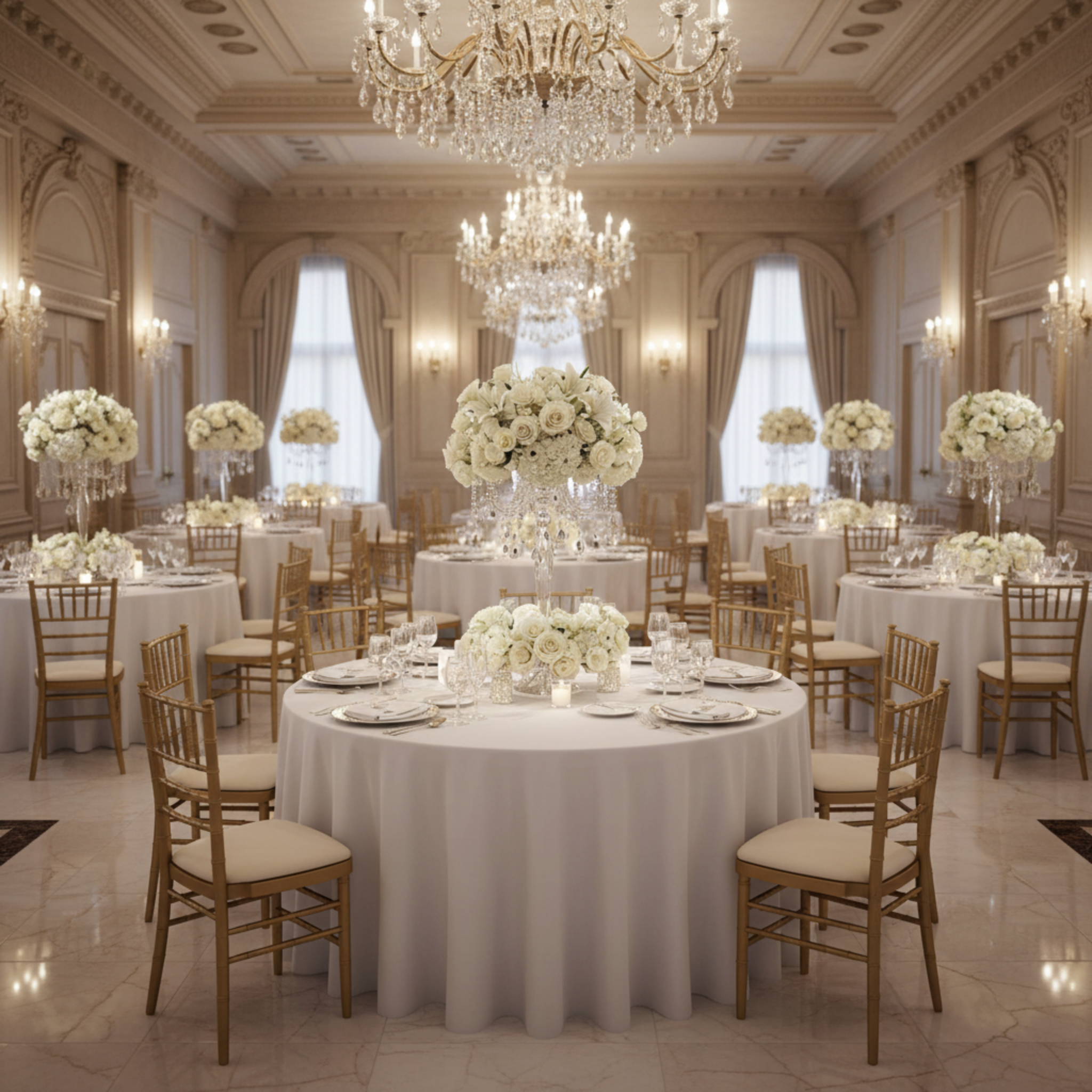 Wedding Ballroom White Scuba 108