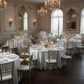 Wedding Ballroom White 108 Round Satin Tablecloth