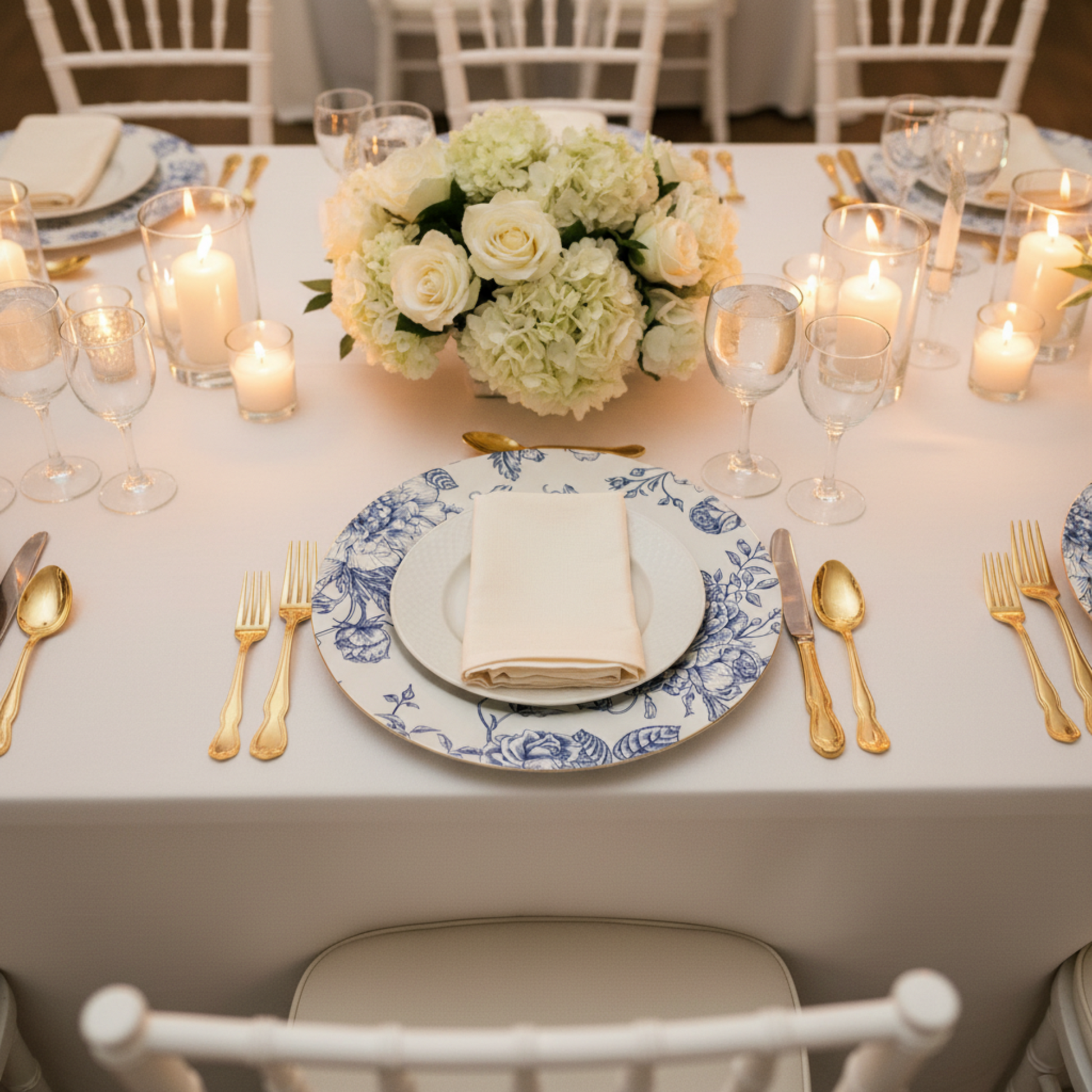 French Toile Acrylic Charger Plate - Blue - CV Linens™– CV Linens