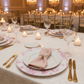 Wedding Pink French Toile Acrylic Charger Plate 