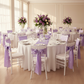 Wedding Rosette Satin Table Runner - Lavender.