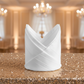 White Crinkle Taffeta Napkin Indoor Setting