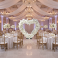 White Floral Heart Backdrop – Indoor