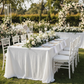 White Sequin Rectangular Tablecloth Outdoor Wedding