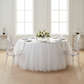 Tulle Tutu 17ft Table Skirt - White.