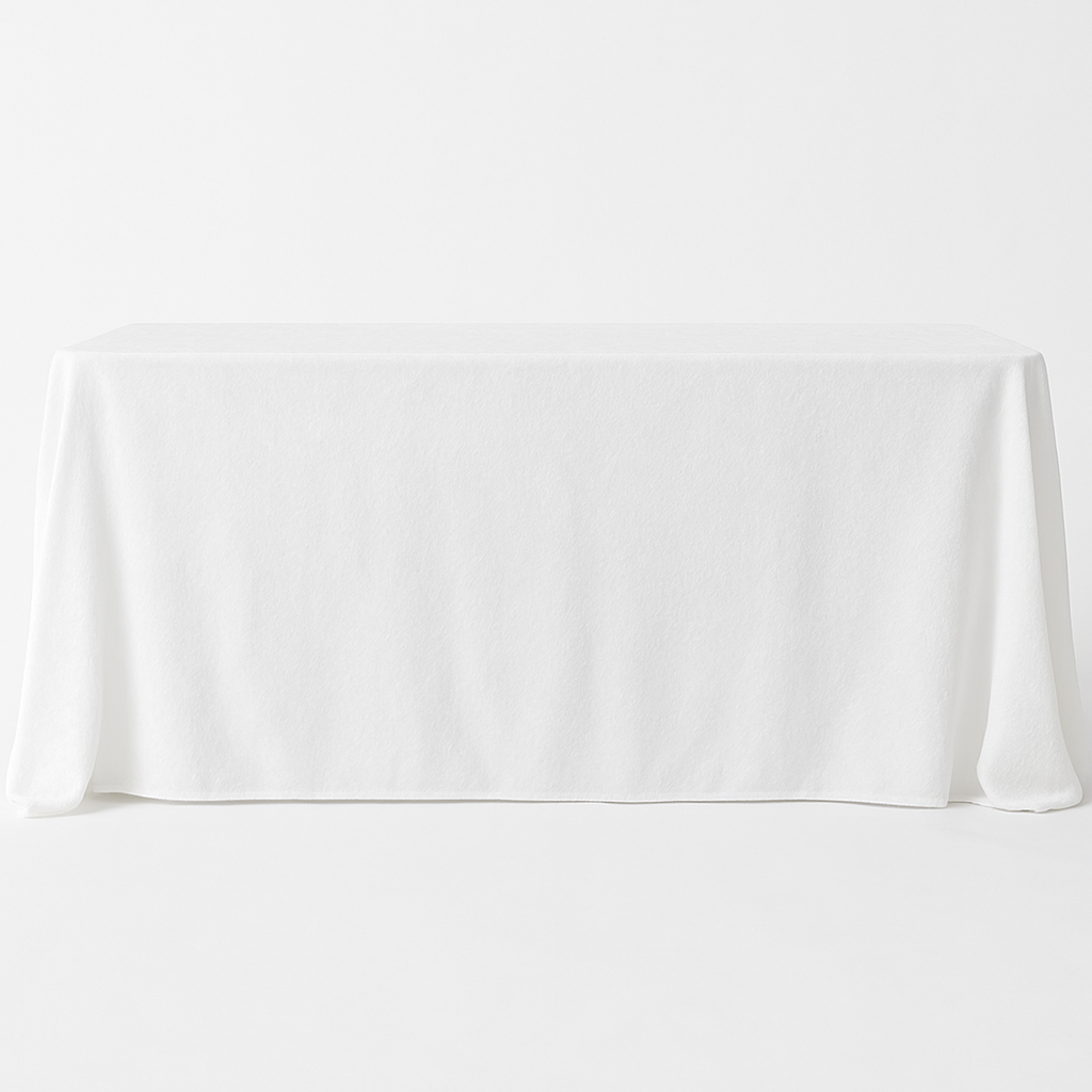 Velvet King 108"x156" Rectangular Tablecloth - White - CV Linens