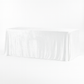 white velvet rectangular tablecloth