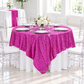 Glitz Sequin Table Overlay Topper 90"x90" Square - Fuchsia.