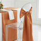 Wide Satin Chair Sash - Burnt Orange.