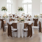 Wide Satin Chair Sash - Chocolate Brown.