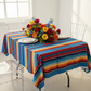 Woven Mexican Serape Tablecloth 57"x102" Rectangular.