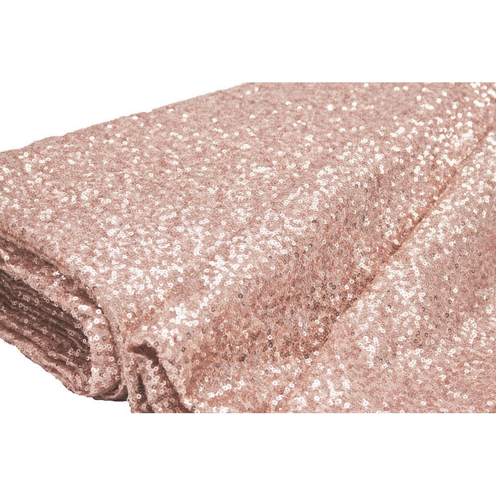 10 yards GLITZ Sequins Fabric Bolt - Blush/Rose Gold - CV Linens