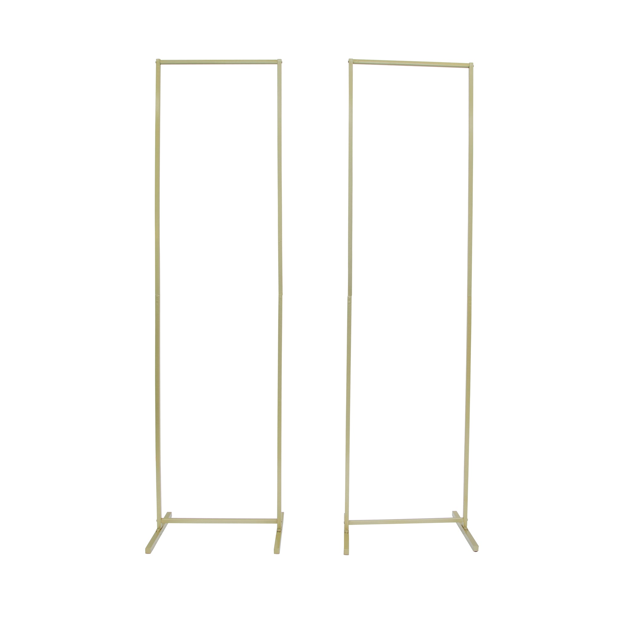 2 pcs 7.5 ft Rectangular Arch Backdrop Frame Stands - Gold– CV Linens