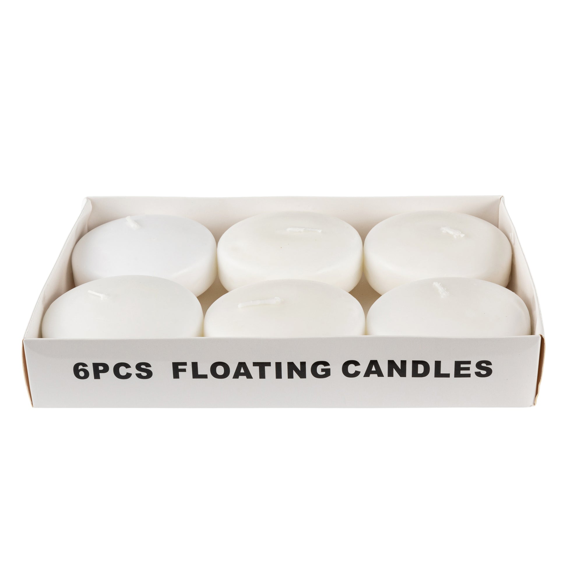 3" Floating Candles (6 pcs) - White