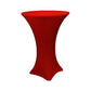 Spandex Cocktail Table Cover 30" Round - Apple Red - CV Linens