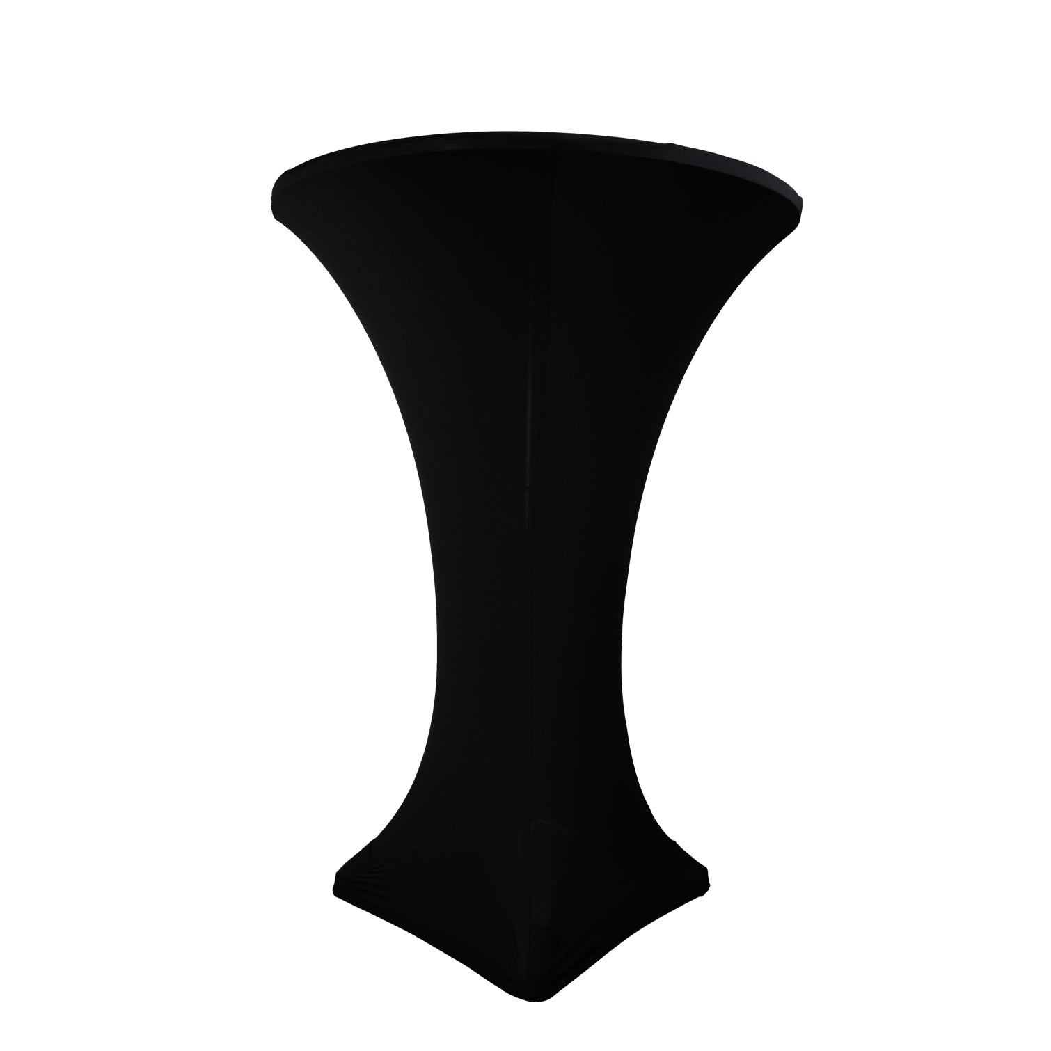 Spandex Cocktail Table Cover 30" Round - Black - CV Linens