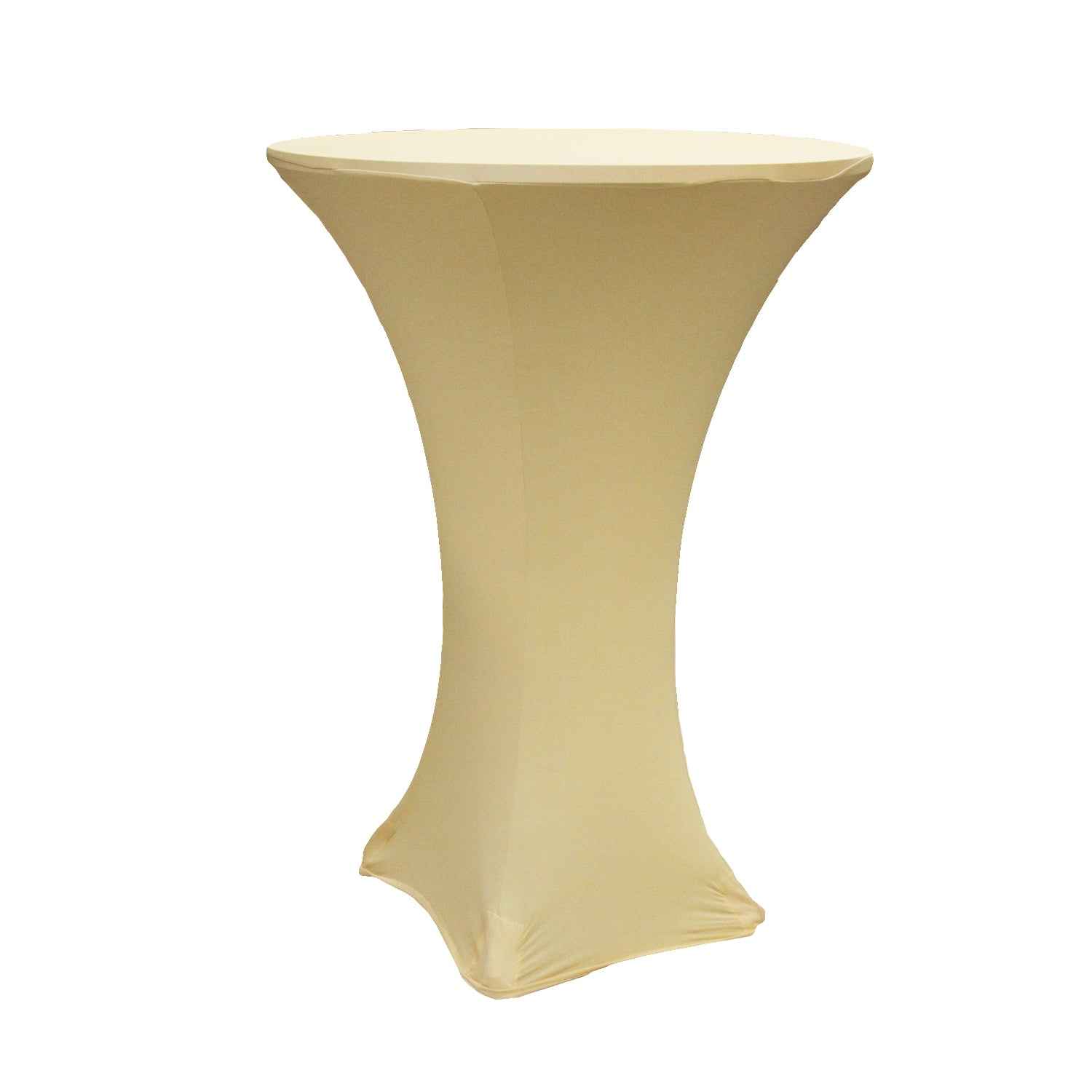 Spandex Cocktail Table Cover 30" Round - Champagne - CV Linens