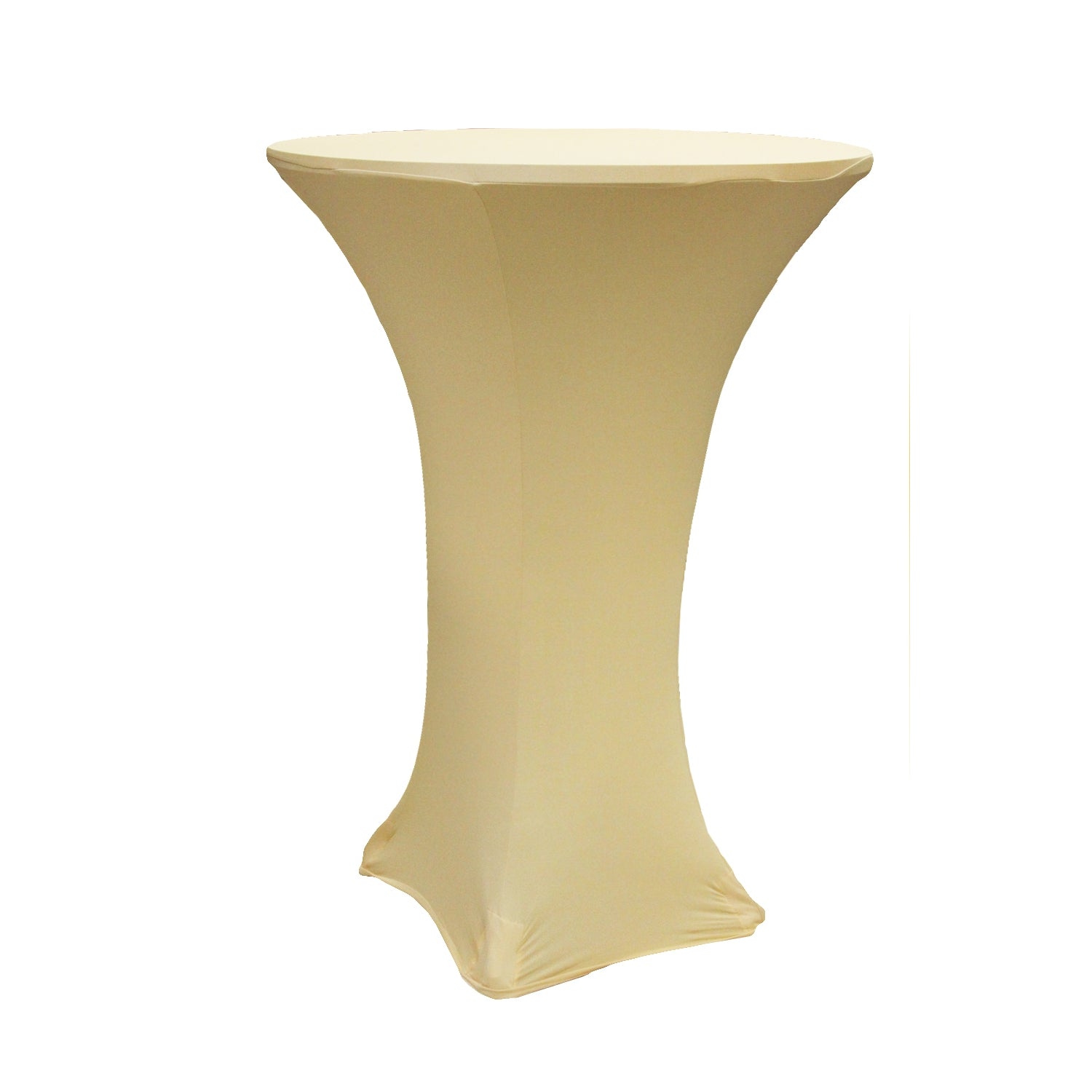 Spandex Cocktail Table Cover 36" Round - Champagne - CV Linens