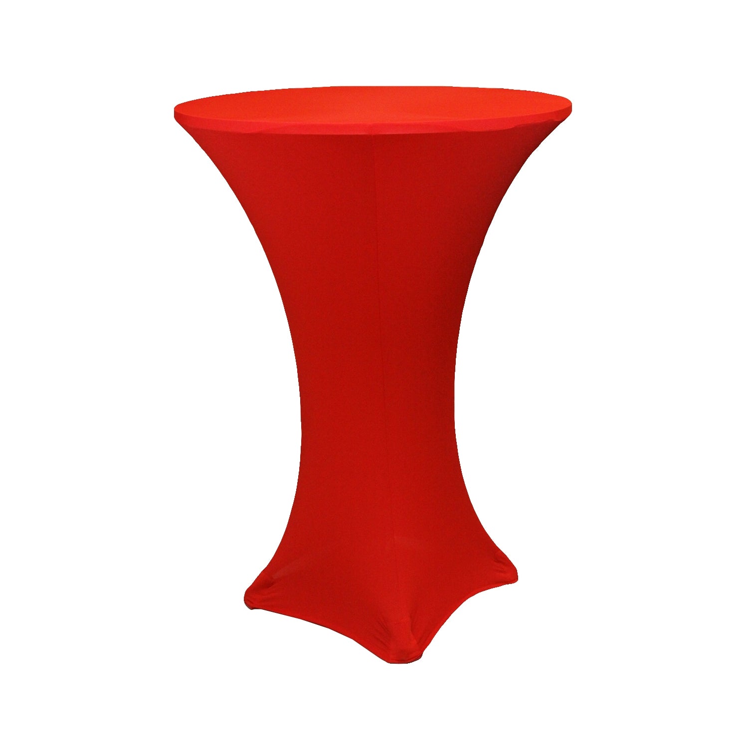 Spandex Cocktail Table Cover 30" Round - Red - CV Linens