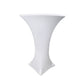 Spandex Cocktail Table Cover 30" Round - White - CV Linens