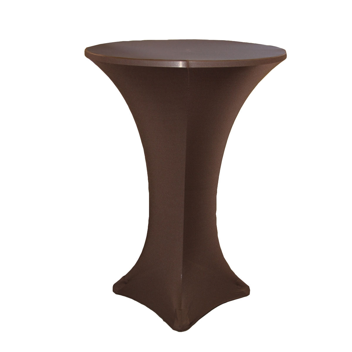 Spandex Cocktail Table Cover 30" Round - Chocolate Brown - CV Linens