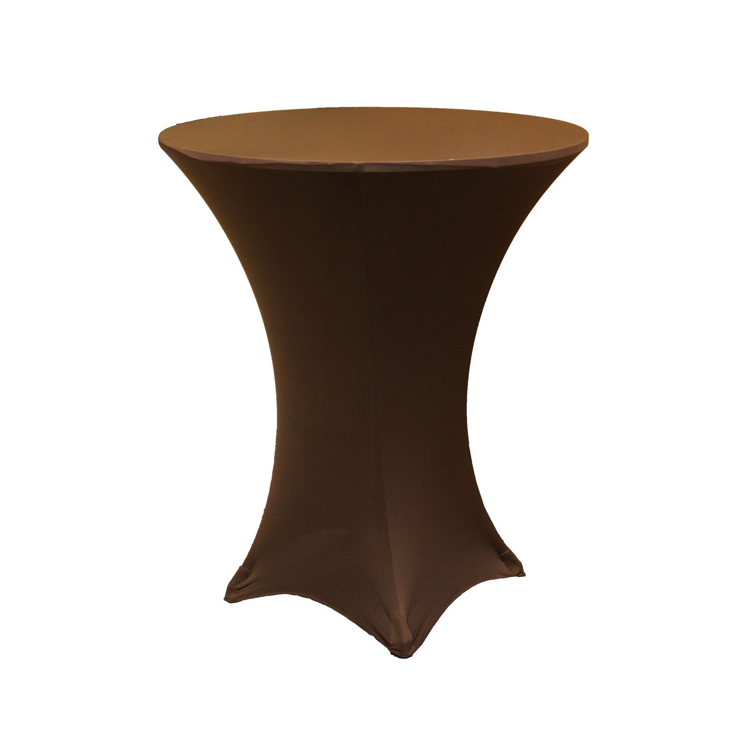 Spandex Cocktail Table Cover 36" Round - Chocolate Brown - CV Linens