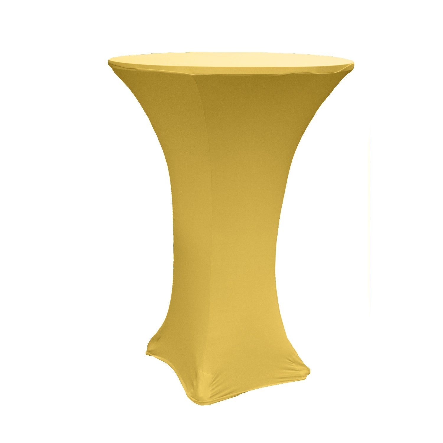 Spandex Cocktail Table Cover 36" Round - Gold - CV Linens