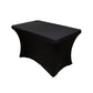 Rectangular 4 FT Spandex Table Cover - Black - CV Linens