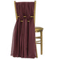 5pcs Pack of Chiffon Chair Sashes/Ties - Burgundy - CV Linens