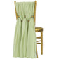 5pcs Pack of Chiffon Chair Sashes/Ties - Sage Green - CV Linens
