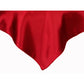 Square 54" Satin Table Overlay - Apple Red - CV Linens