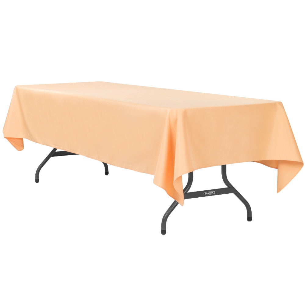 60"x120" Rectangular Polyester Tablecloth - Peach - CV Linens